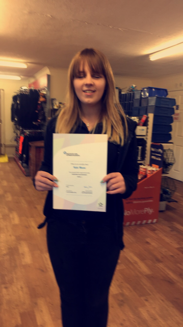 Rhino continues to support apprenticeships - well done Katie !
