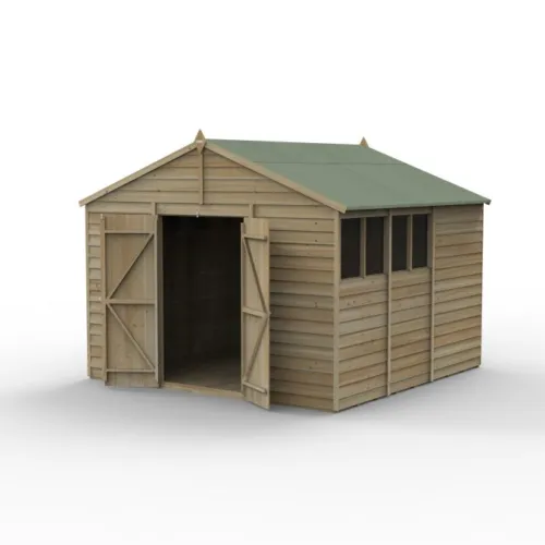 4LIFE Apex Shed 10×10 – Double Door – 4 Windows Shed